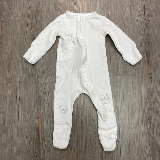 White Sprout PJ Onesie, 3-6M