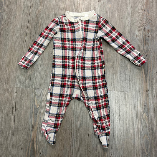 Plaid Old Navy PJ Onesie, 6-9M