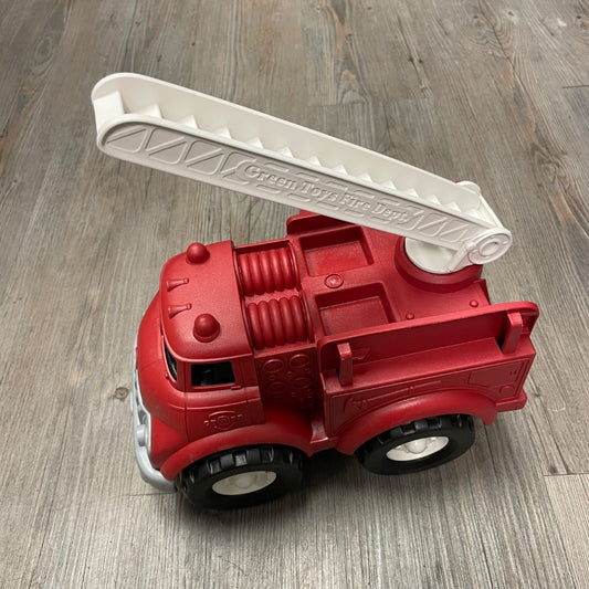 Red Green Toys Fire Truck, 10 Inch