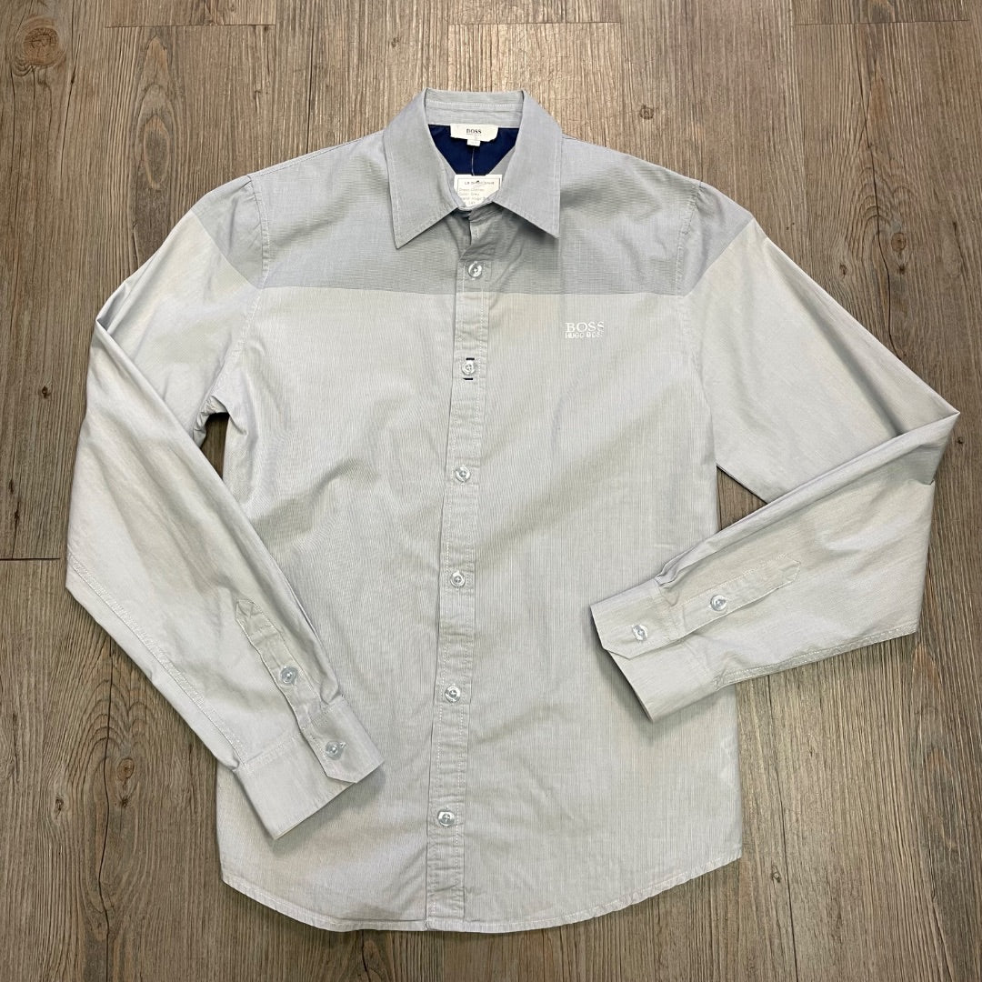 Grey Hugo Boss LS Dress Shirt, 14Y