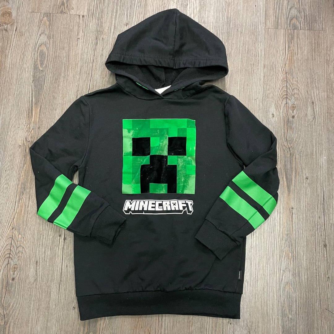 Black Minecraft Pullover Hoodie, 7-8Y