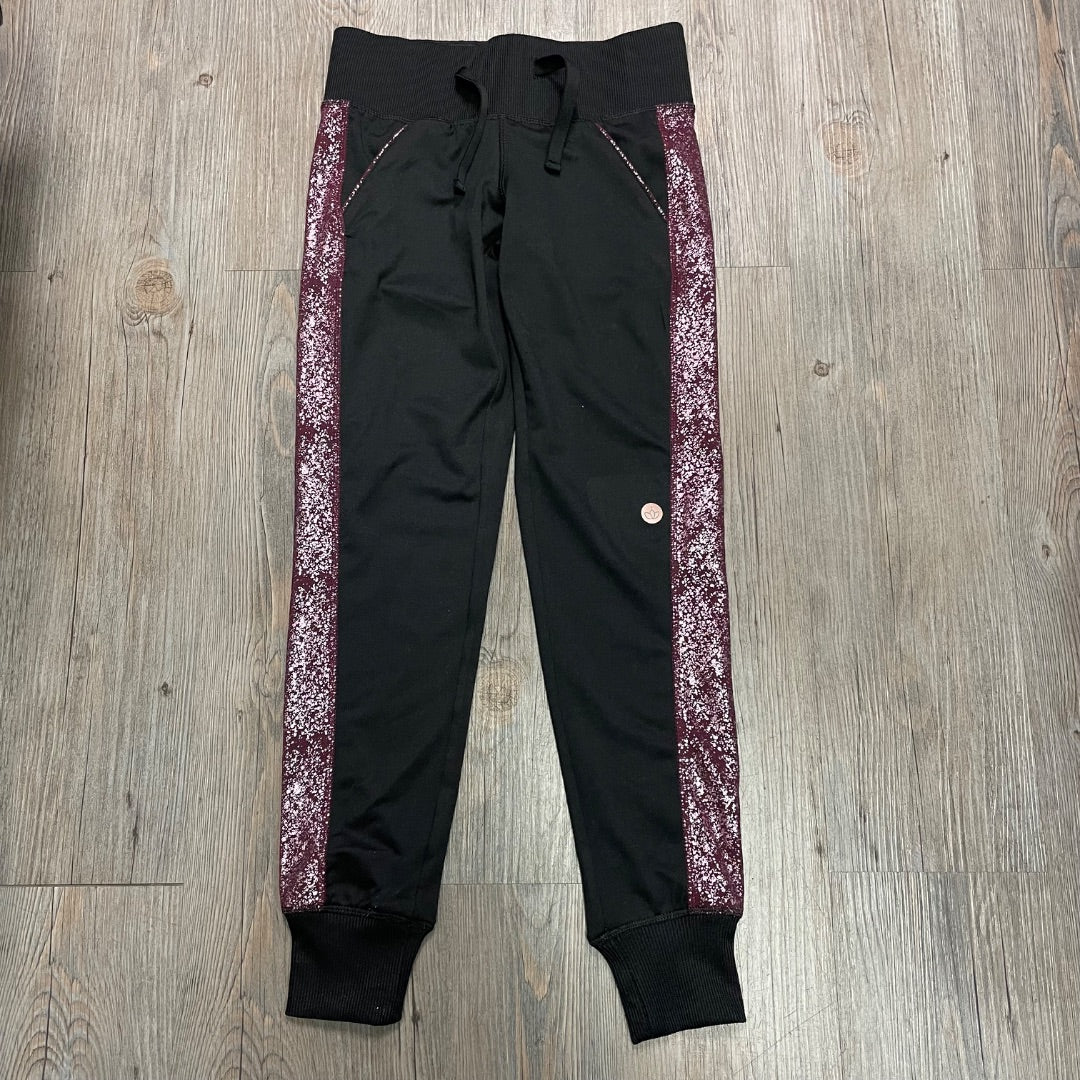 Black ,Glitter Jilly Yoga Jogger Pants, 10Y
