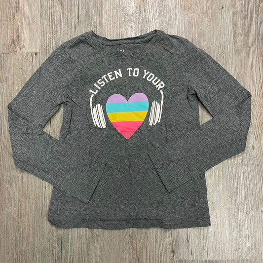 Grey Gap LS Top, 8-9Y