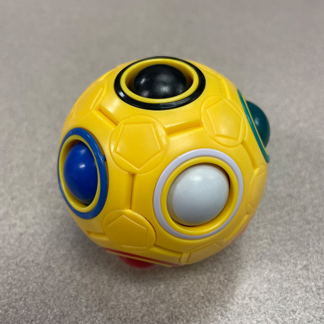 Multi Colour  Rainbow Fidget Ball, Pre-owned