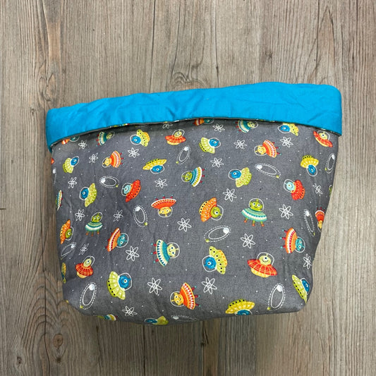 Grey/Blue  Spaceship Toy Bag