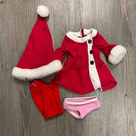 Red American Girl Doll Santa Dress, 18 Inch Doll