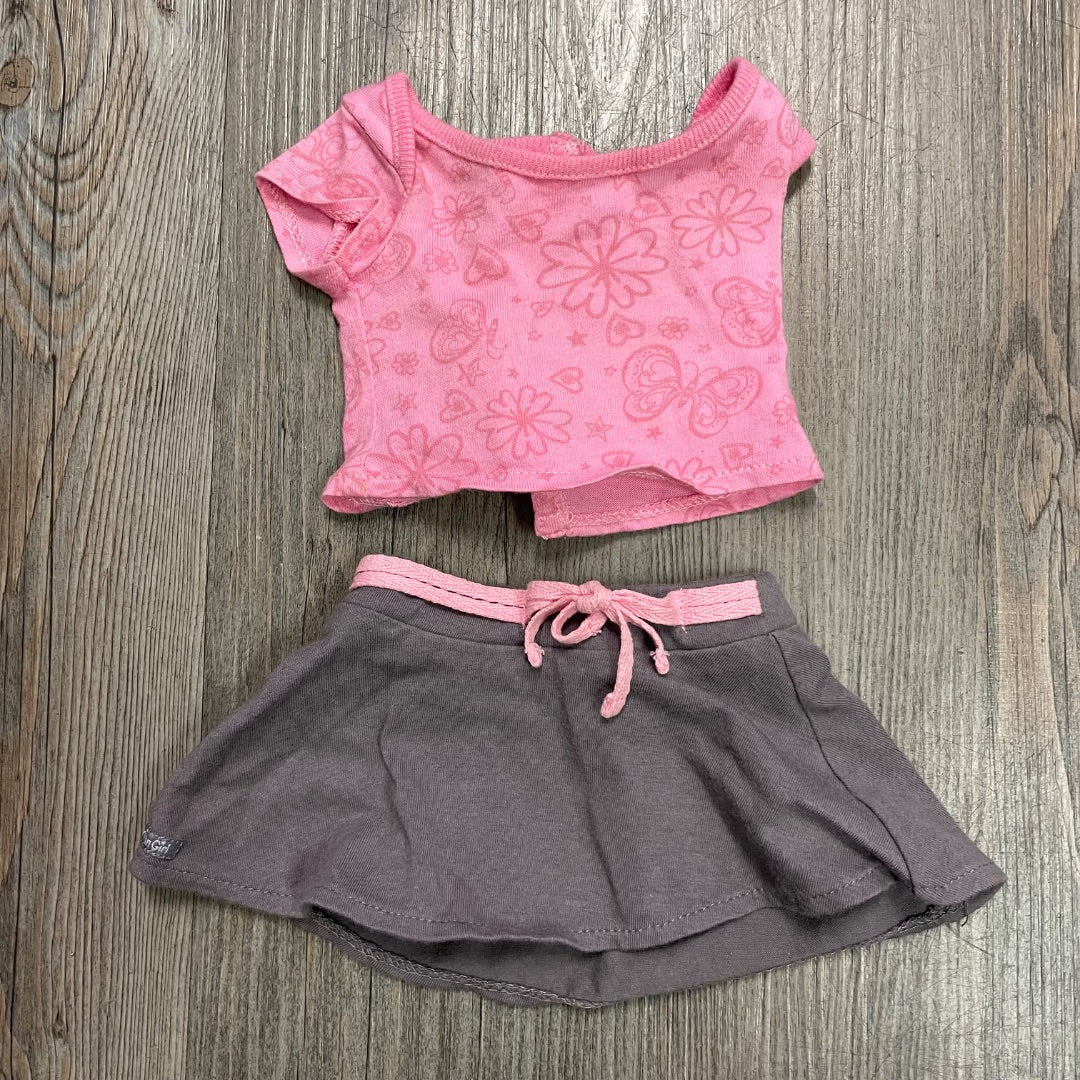 Pink/Grey American Girl AG Doll Clothing, For 18 inch Doll