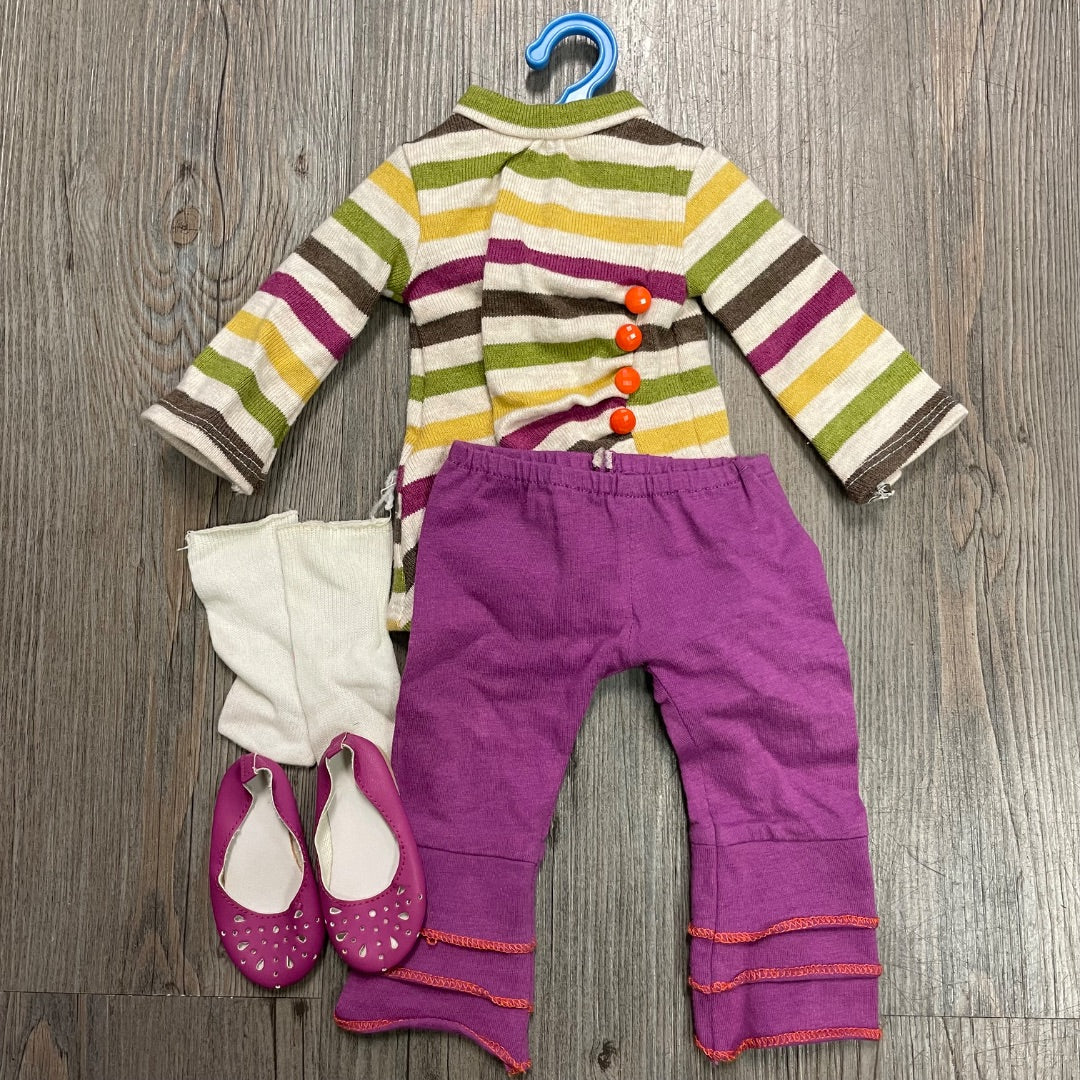 Multi Colour Maplelea Doll Clothing  Set, 18 inch Doll