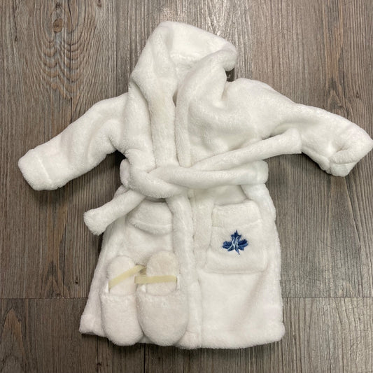 White Maplelea Doll Robe +Slippers, 18 inch Doll