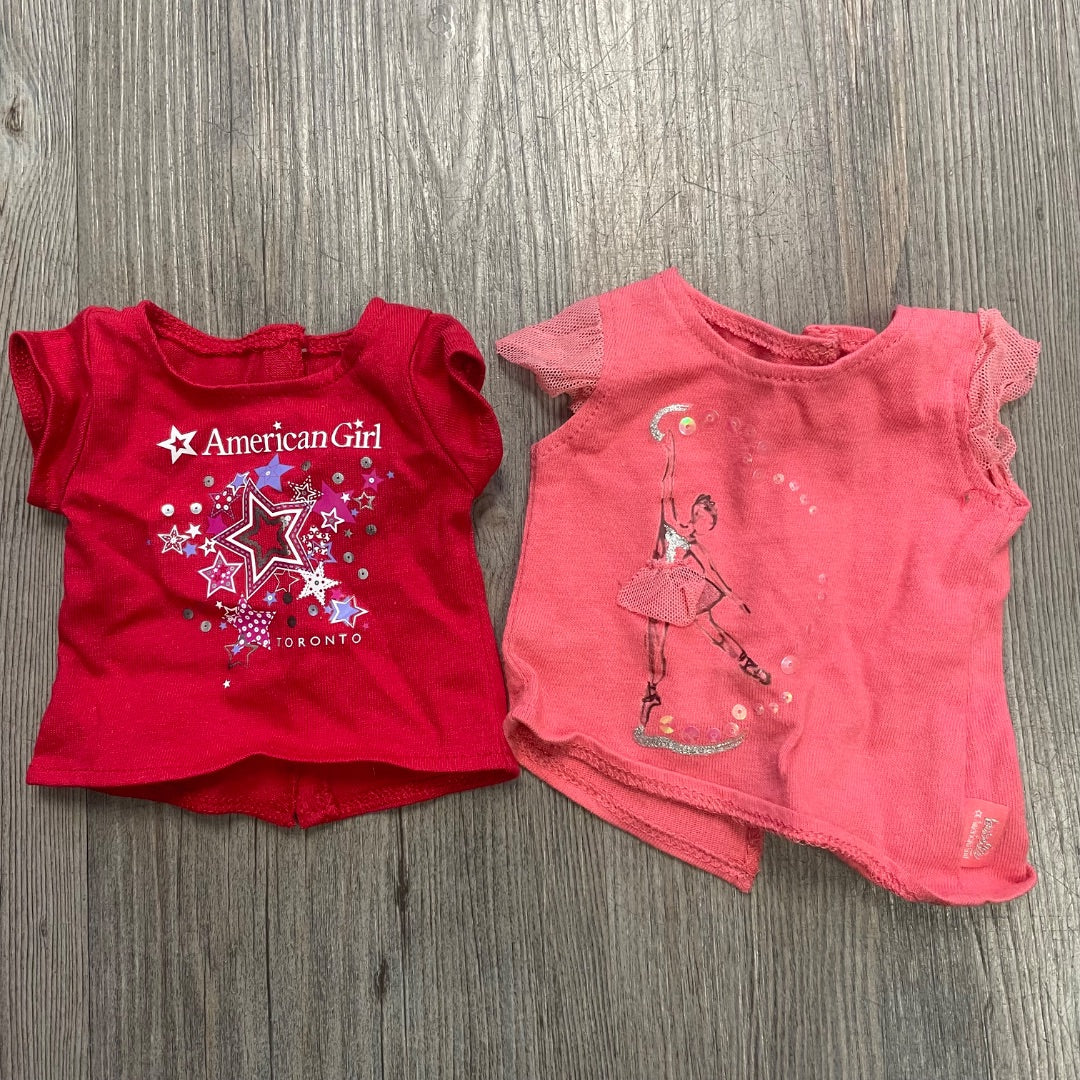 Red/Coral  AG Doll Top, 2pc