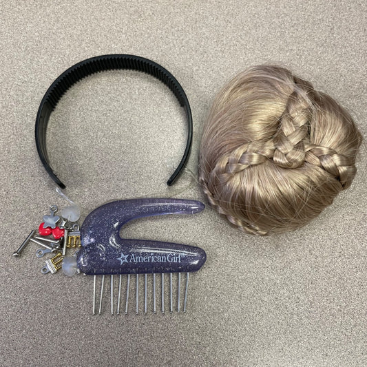 Multi colour American Girl Doll Earings Wig Headband, 18 inch Doll