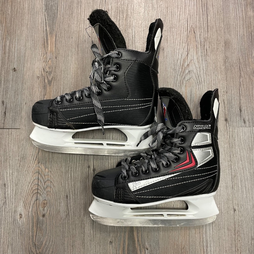 Black NHLPA Hockey Skates, 4Y
