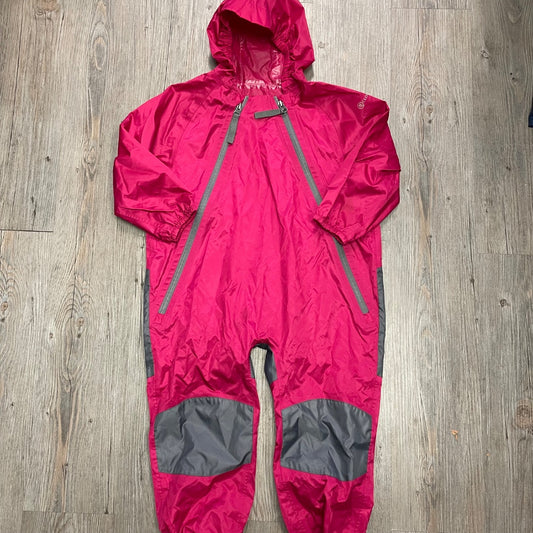 Fuchsia Cloudveil Rain Suit, 3Y