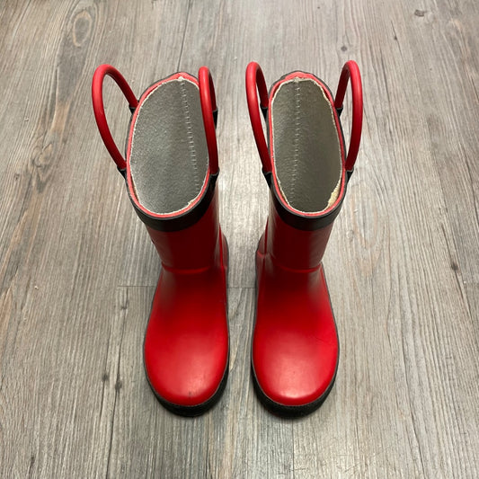 Red Carters Fire Fighter Rain Boots, 5T
