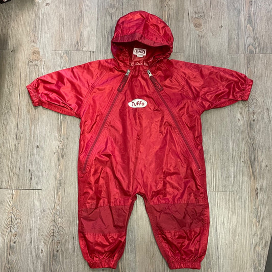 Red Tuffo One Piece Rain Suit, 12M