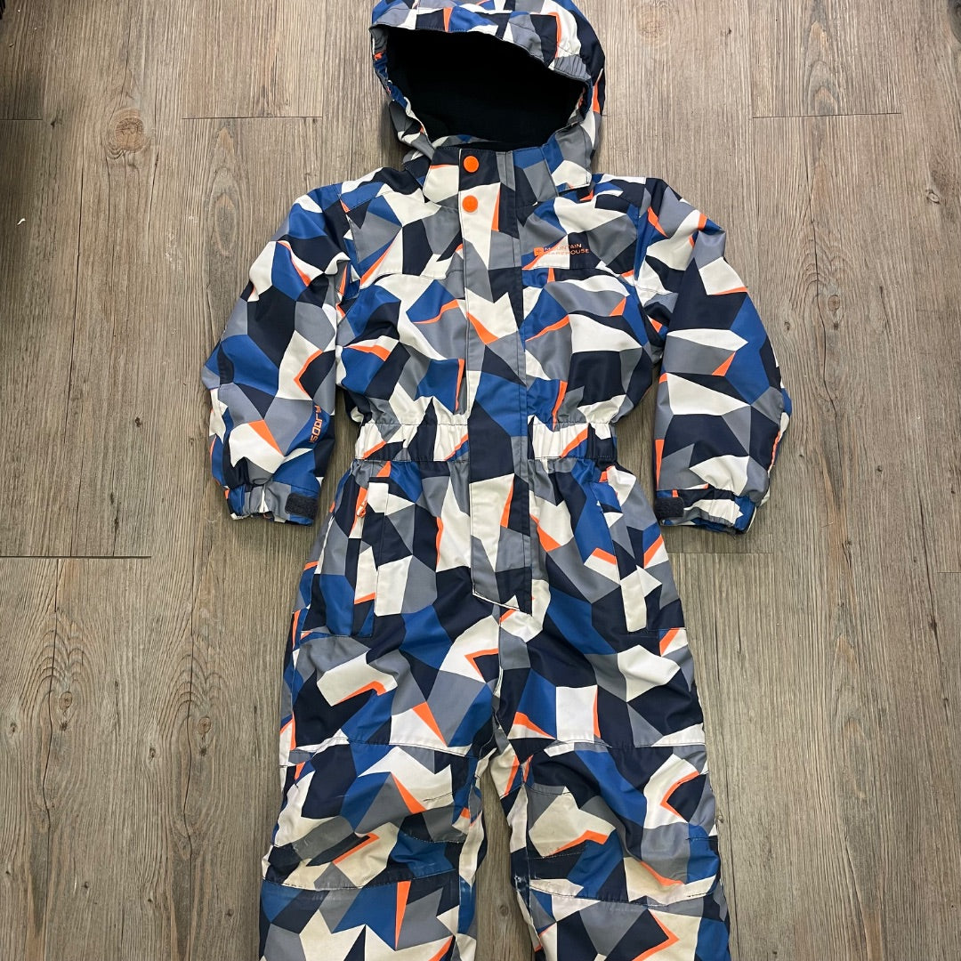 Blu/Grey/Orange Mountain Warehouse One Piece Snowsuit, 3-4Y