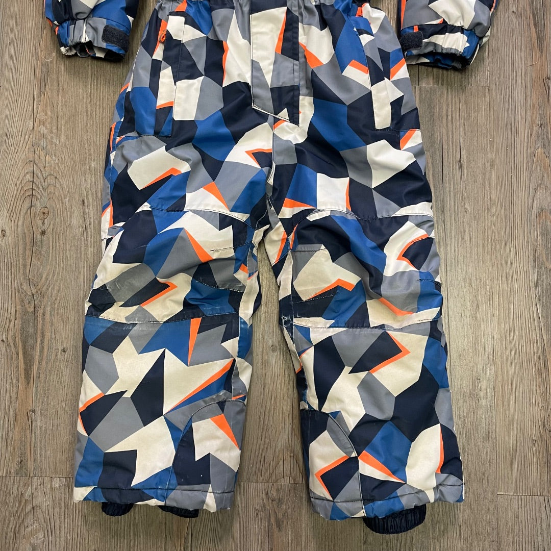 Blu/Grey/Orange Mountain Warehouse One Piece Snowsuit, 3-4Y