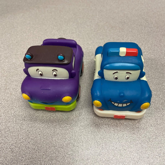 Blue,Purple B Toys 2 Pull Back Cars, Pre-owned