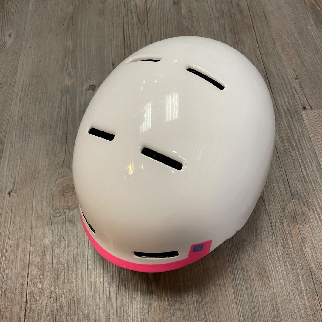White Salomon Ski Helmet, Pre-owned