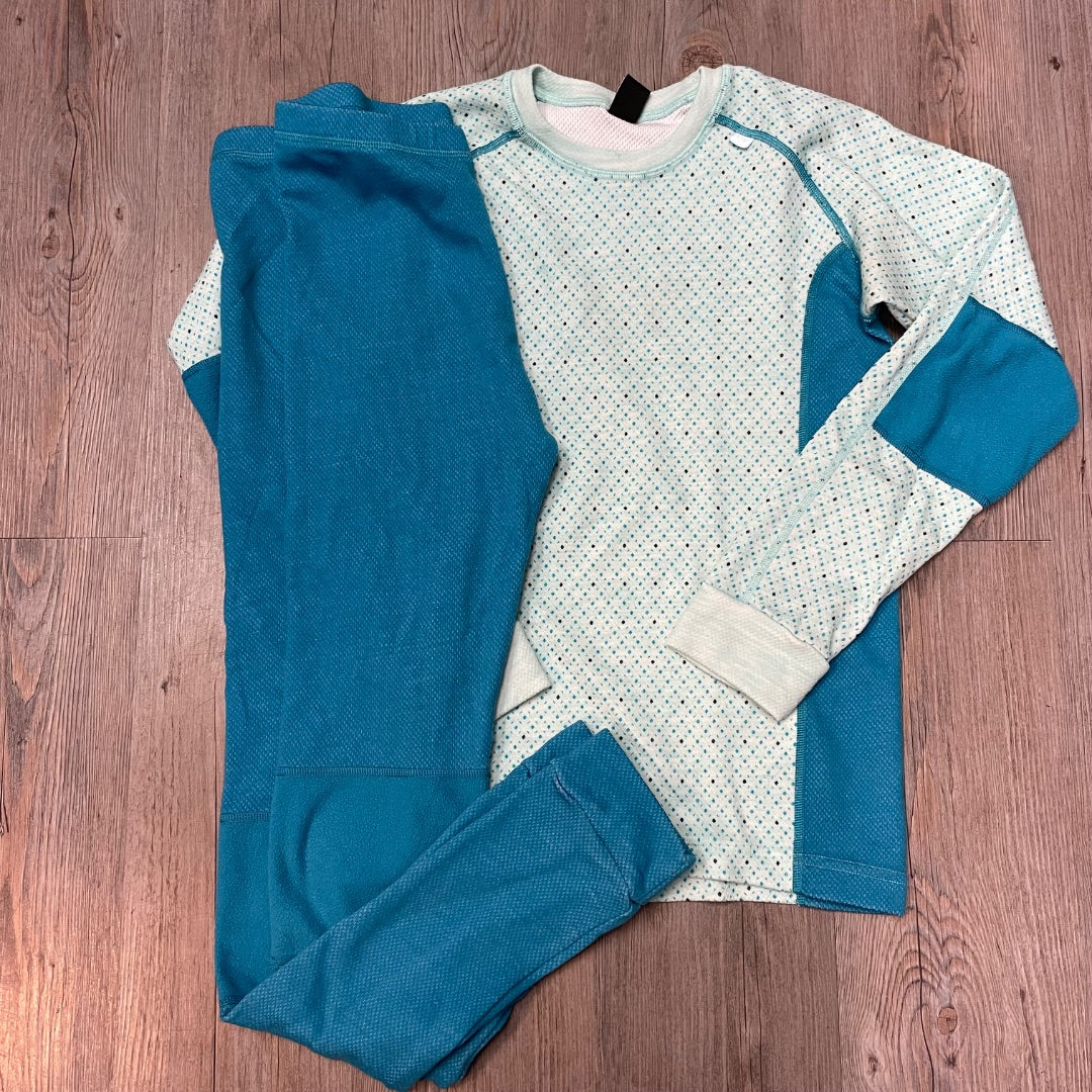 Blue Helly Hansen Wool Blend Base Layer Set, 14Y