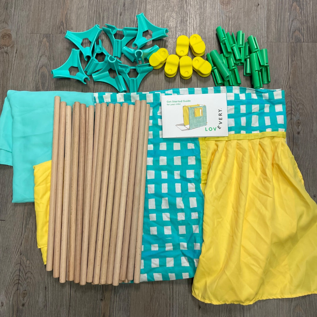 Yellow/Green Lovevery Storyteller Play Tent, 3Y+