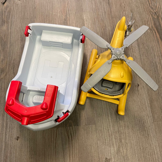 Multi Colour Green Toys Rescue Boat + Helicopter, 12M