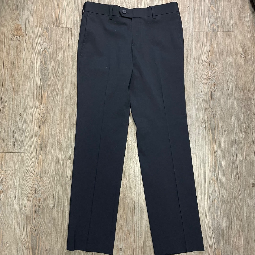 Navy Tallia Wool Blend Dress Pants, 16S/28"W