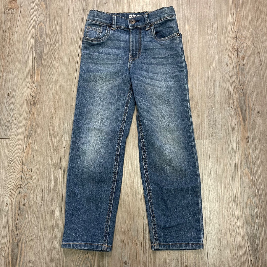 Blue Bgosh Straight Elastic Waist Jeans, 6Y