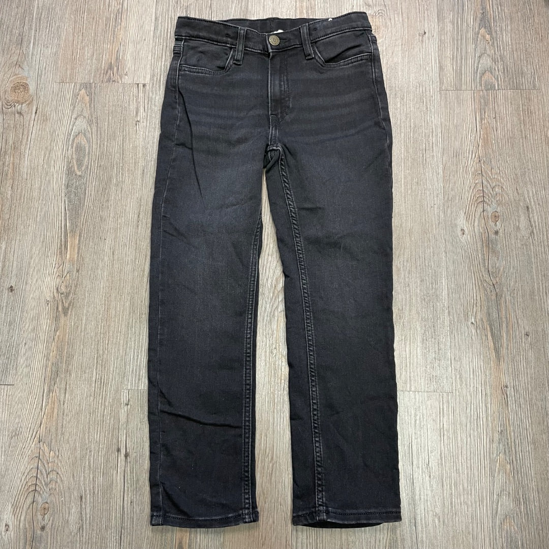 Black H&M Slim Fit Elastic Waist Jeans, 7Y
