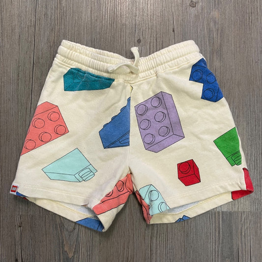 Beige H&M Lego Pattern Shorts, 4-6Y