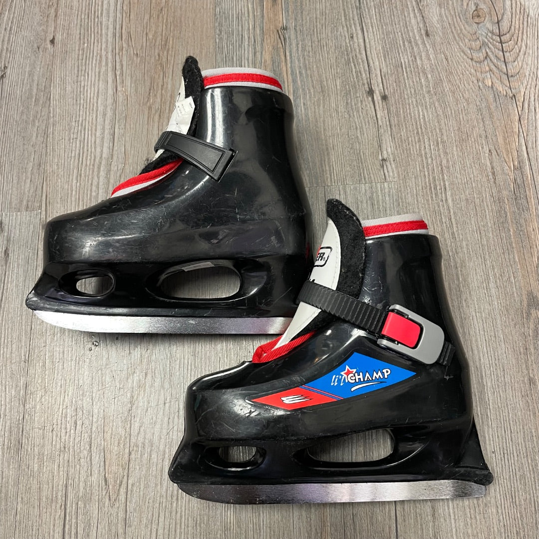 Black Bauer Lil Champ Hockey Skates, 10-11Y