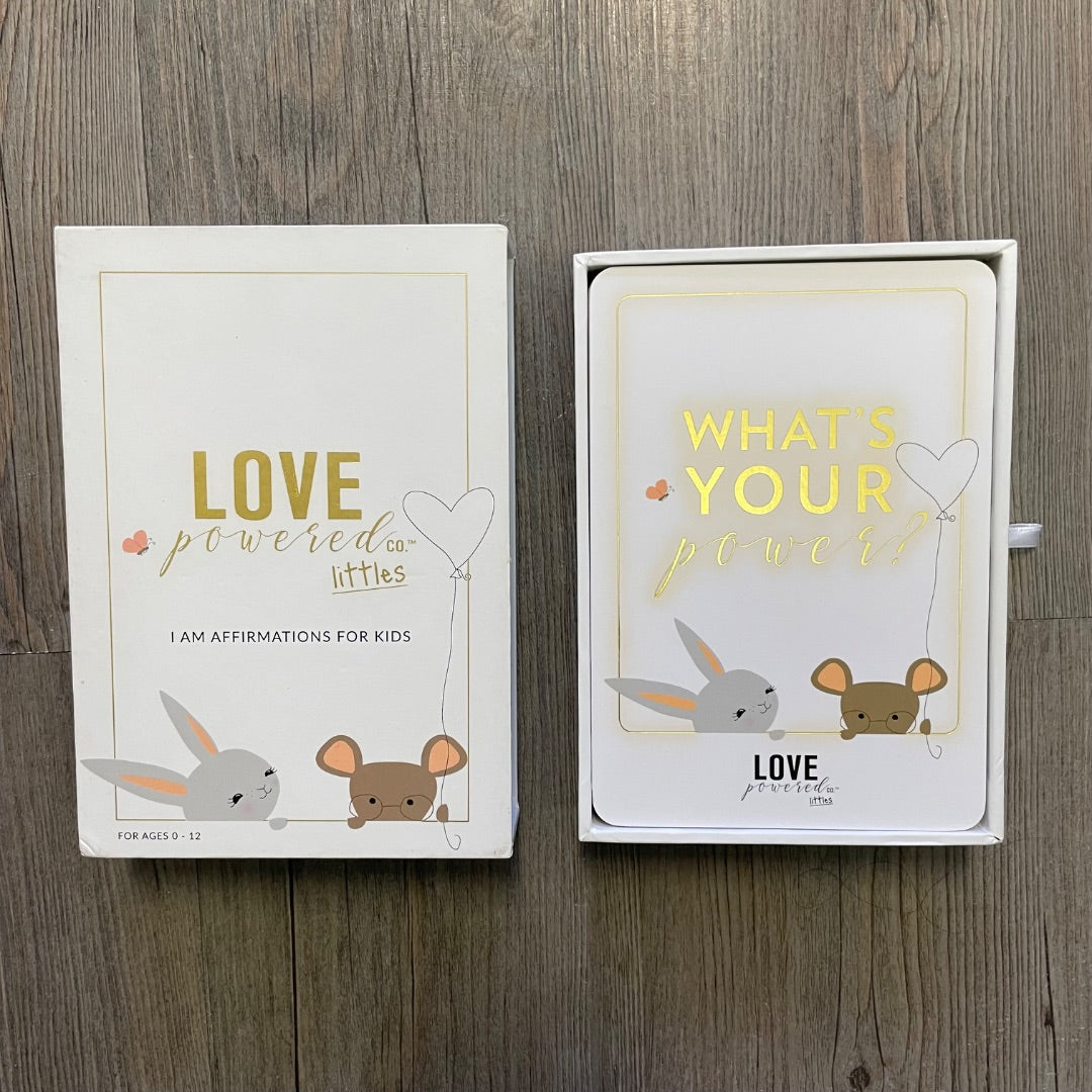 White Love Powered Affirmation Cards For Kids, Pre-owned