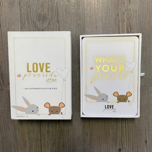 White Love Powered Affirmation Cards For Kids, Pre-owned