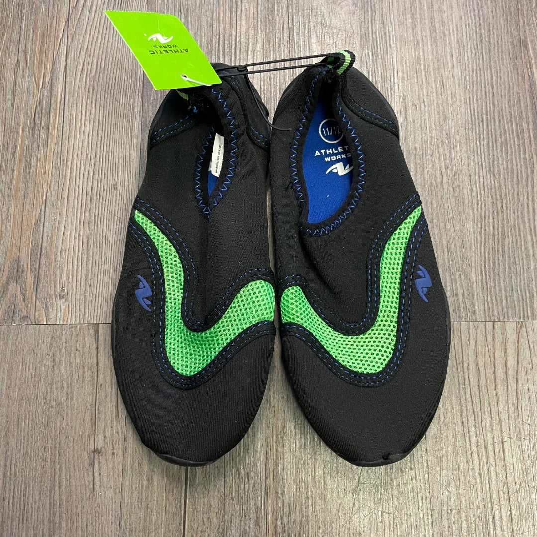 Black,Lime Athletic Works Water Shoes, 11-12Y