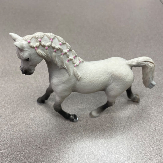 White Scheich Horse Figurine, 5 Inch