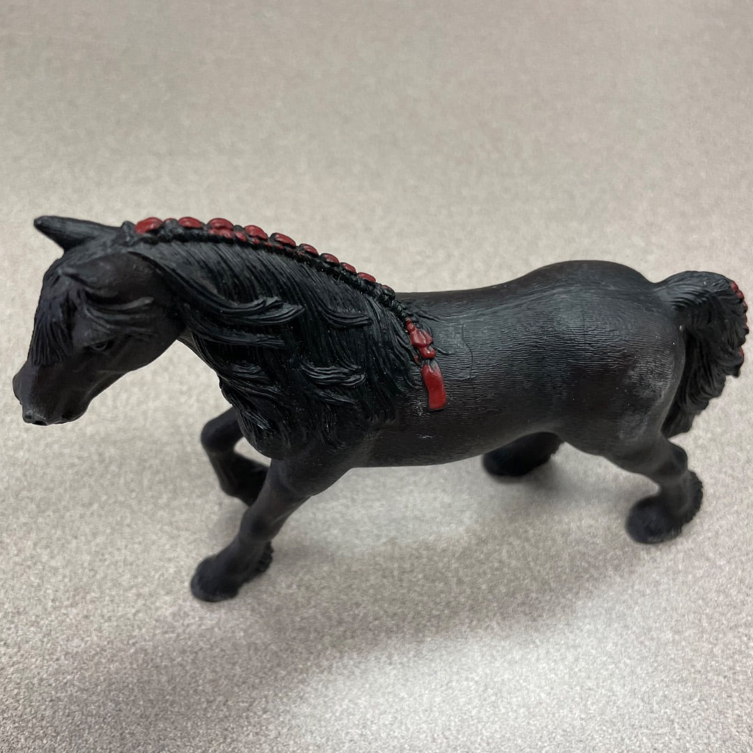 Black Scheich Horse Figurine, 6 Inch