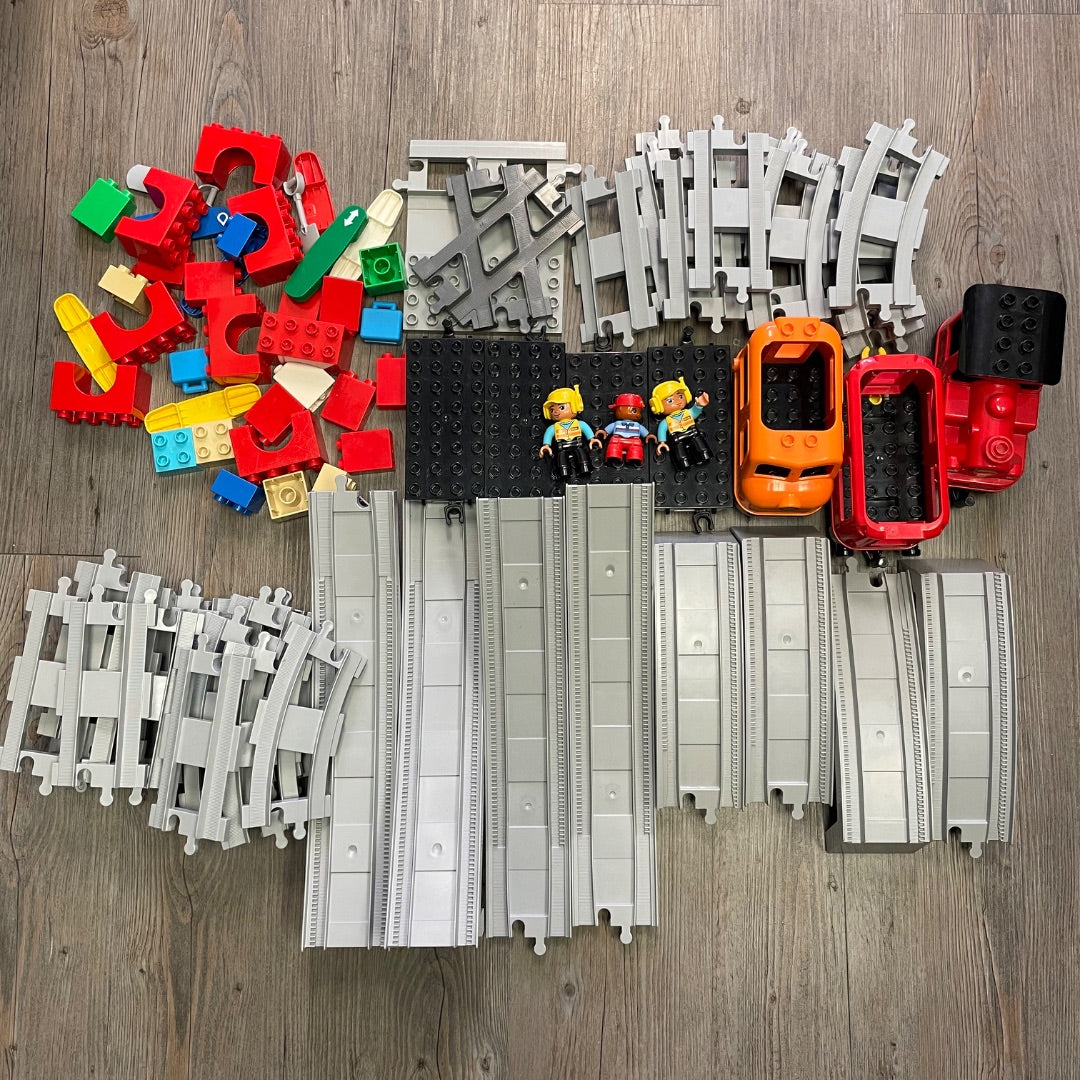 Multi Colour  Lego Duplo Train Track Set Battery Operated, 3Y+