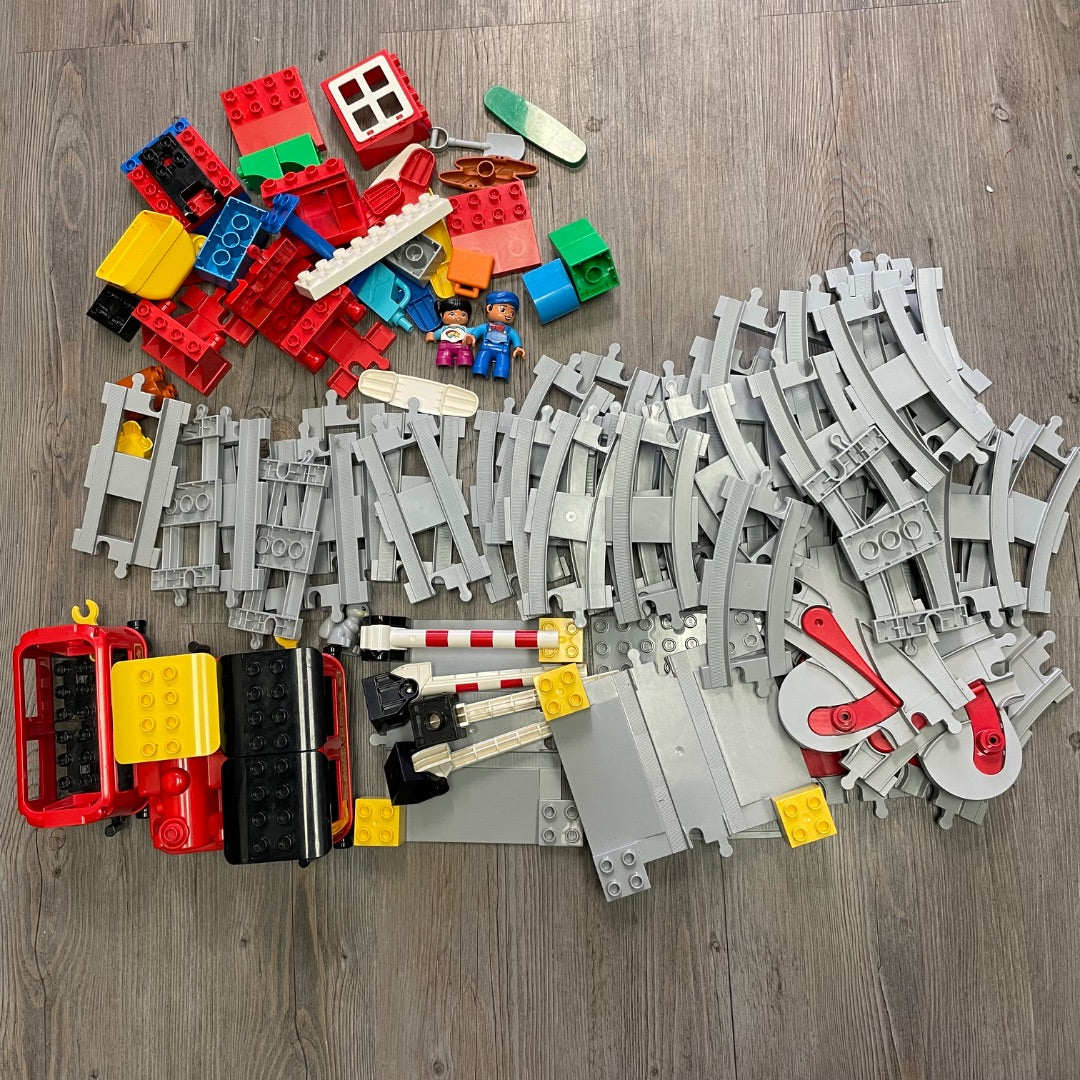 Multi Colour  Lego Duplo Train Track Set Battery Operated, 3Y+