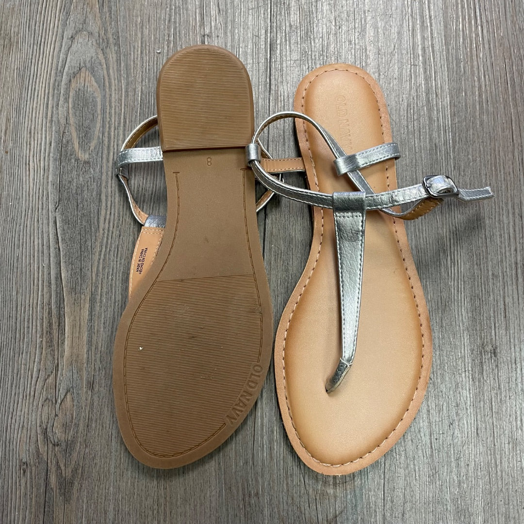 Silver Old Navy Sandals, 8Y