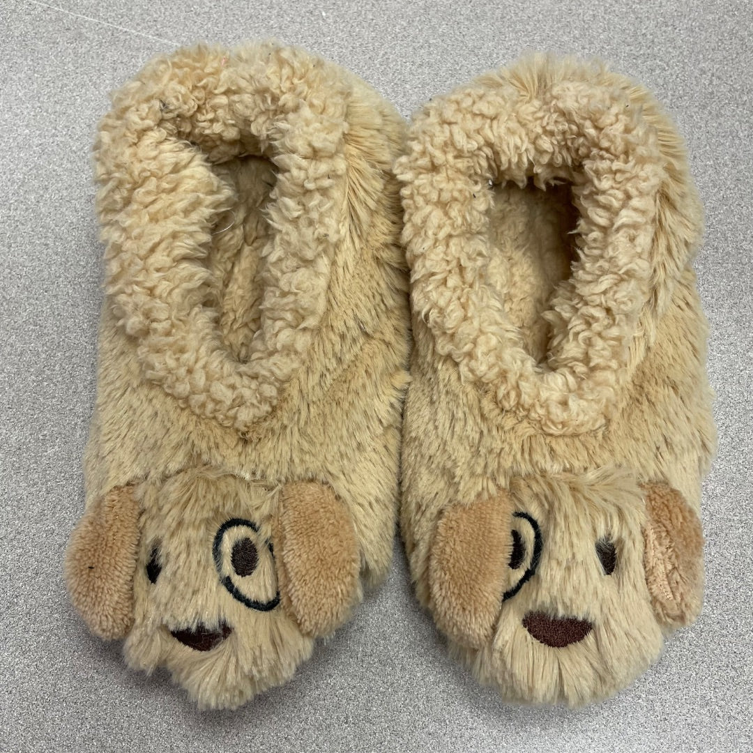 Brown Snoozies Indoor Slippers 12-13Y