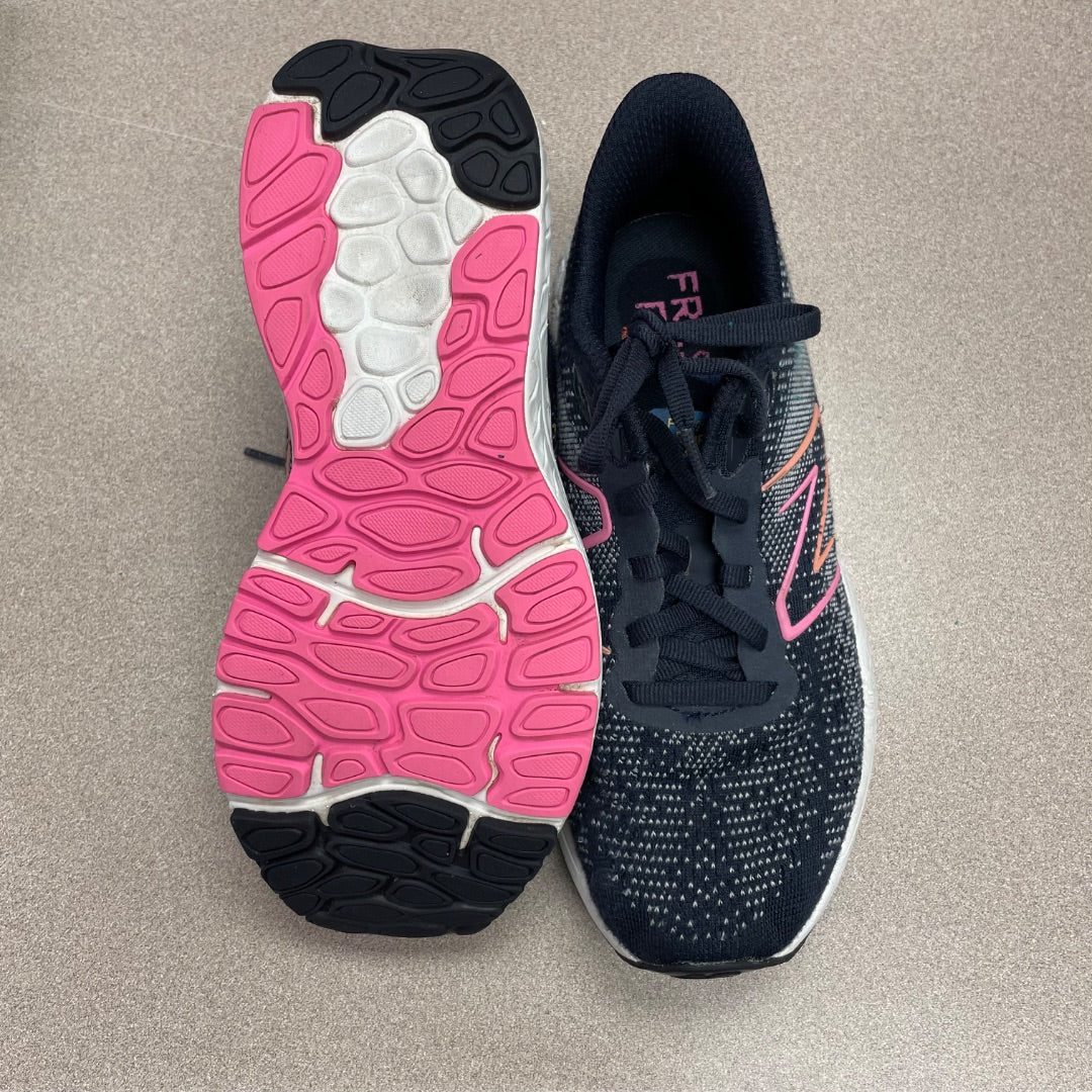 Navy New Balance Running Shoes, 3.5Y