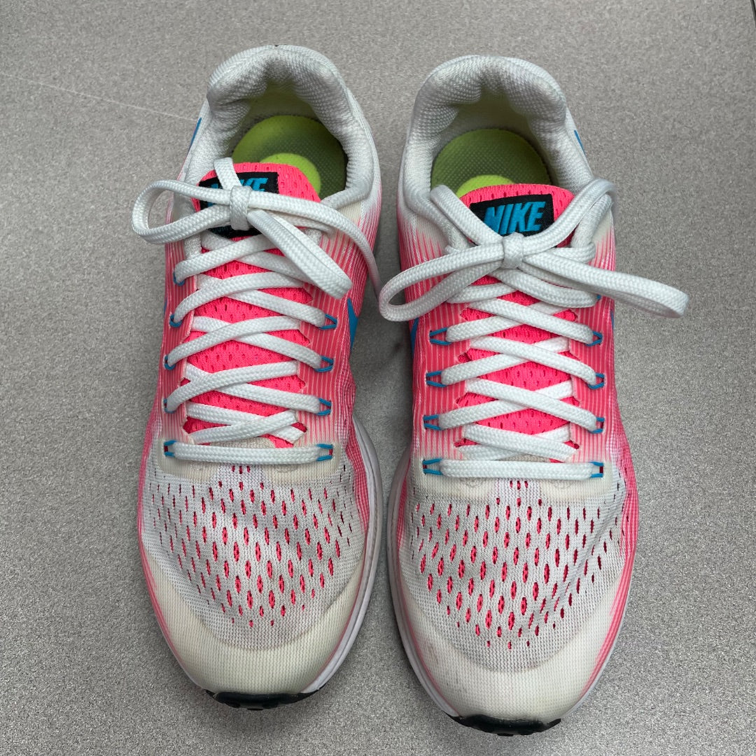 Pink White Nike Running Shoes, 5.5Y