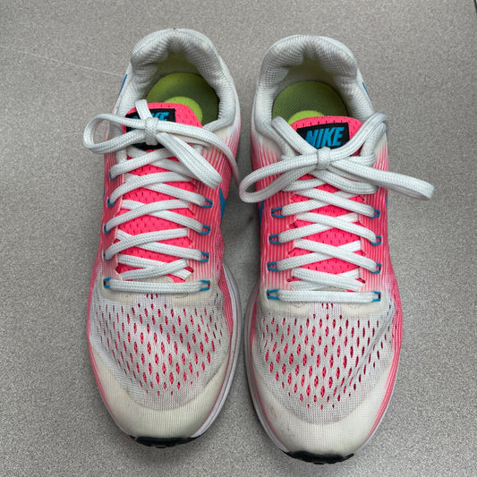 Pink White Nike Running Shoes, 5.5Y
