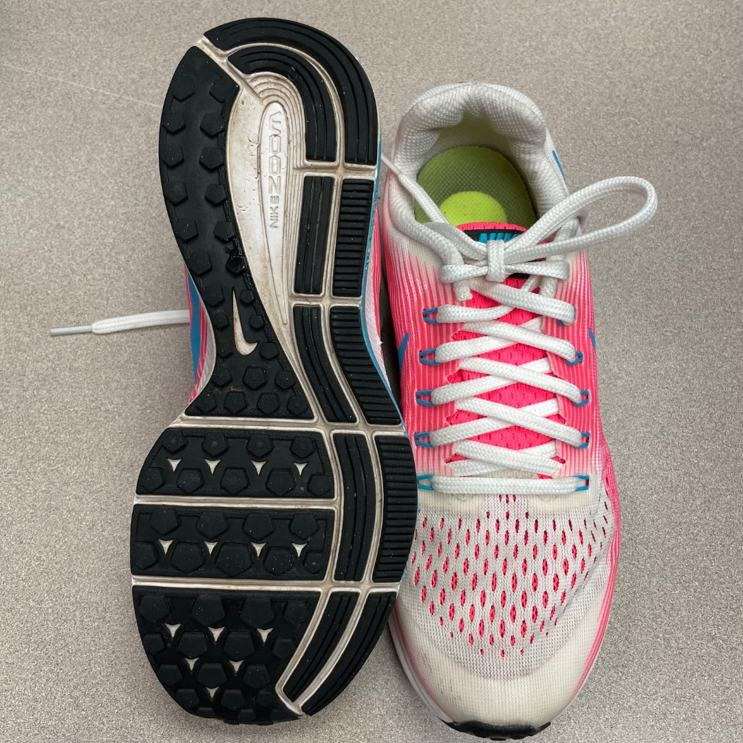 Pink White Nike Running Shoes, 5.5Y