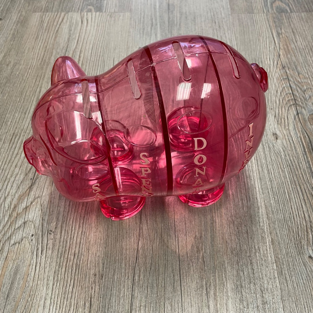 Pink  Piggy Bank, Pre-owned