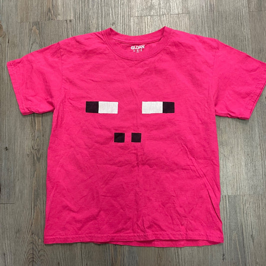 Pink Gildan T- Shirt, 10-12Y