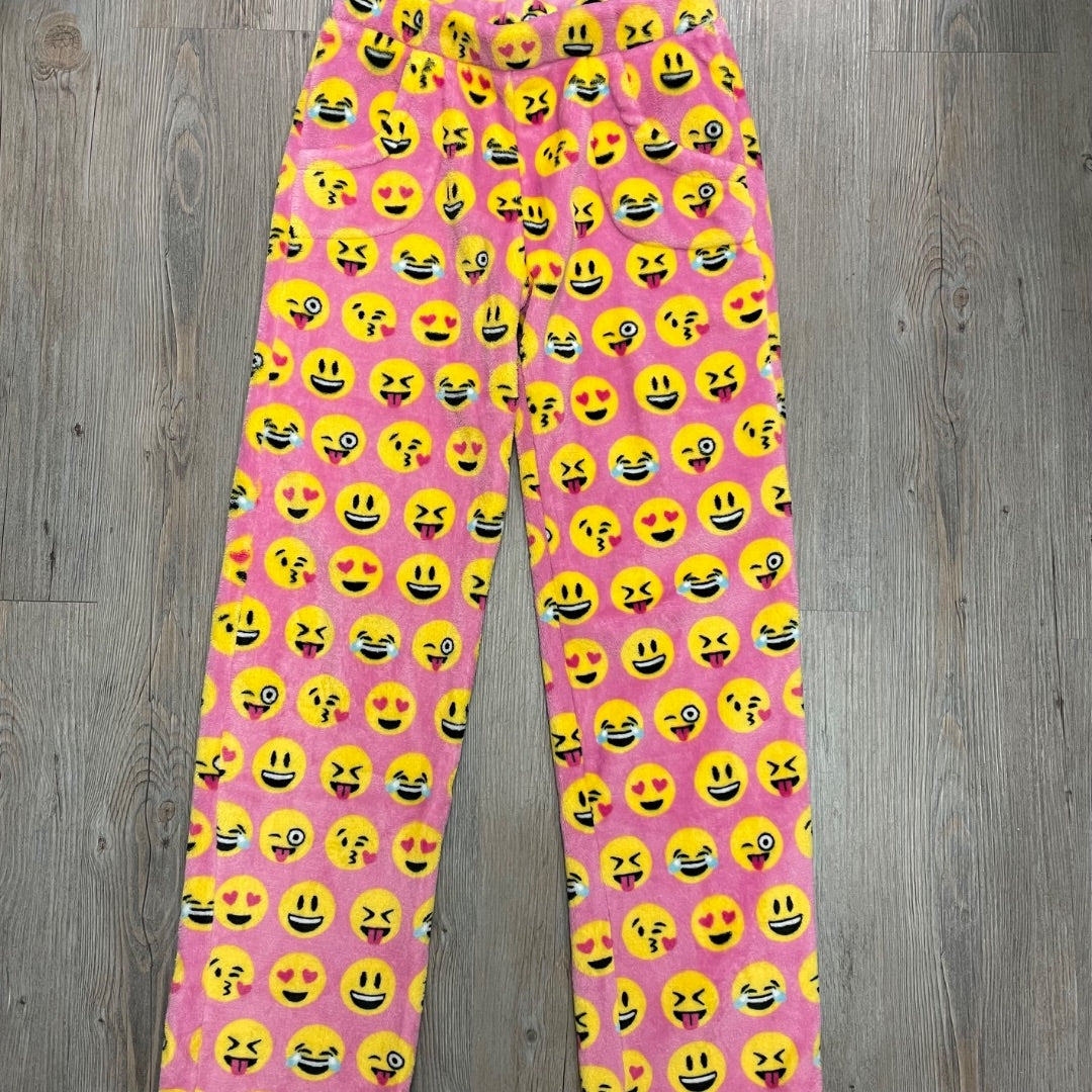 Emojie Candy Pink Fleece Pj Bottom 10-12Y