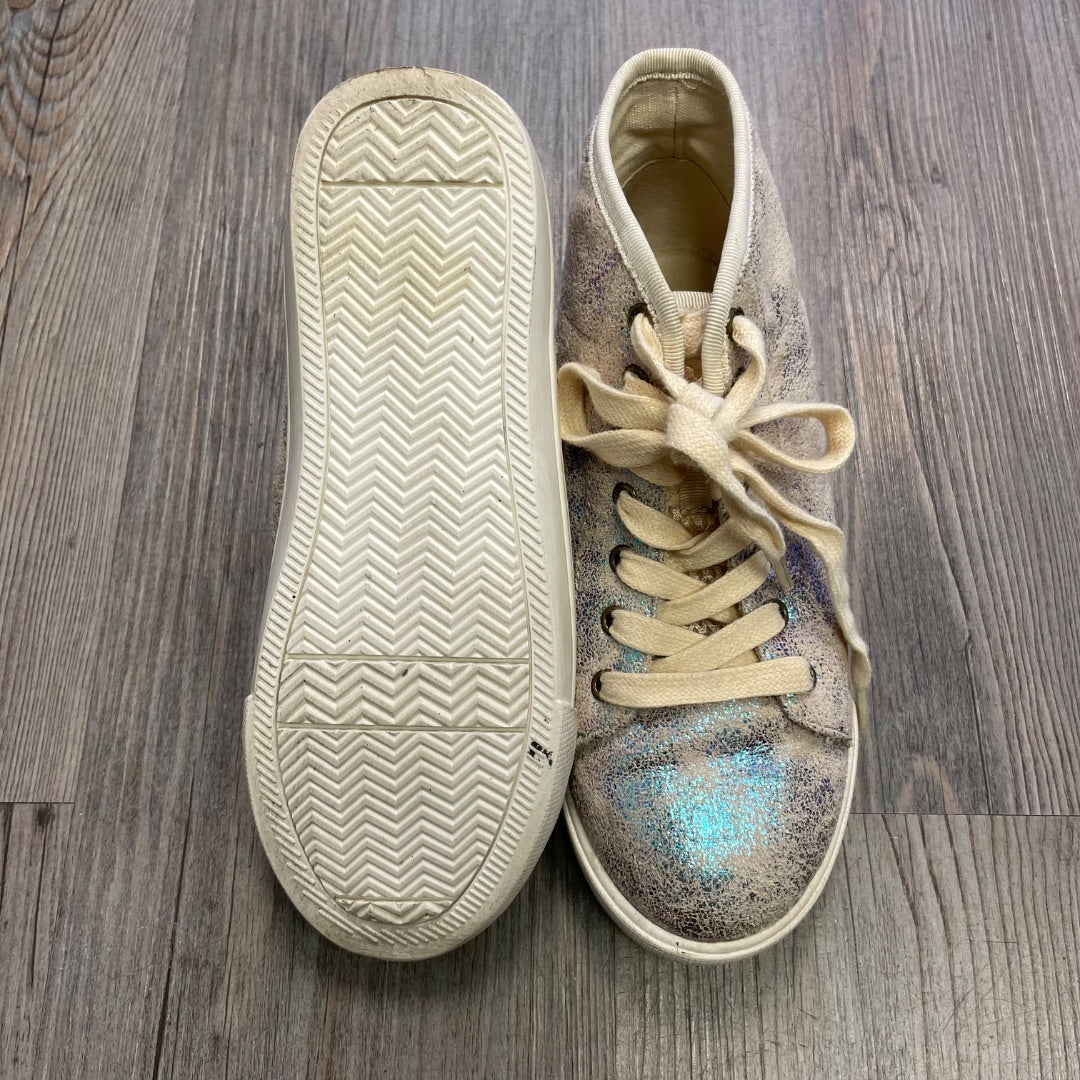 iridescent Gold Crewcuts Hightop Shoes, 1Y
