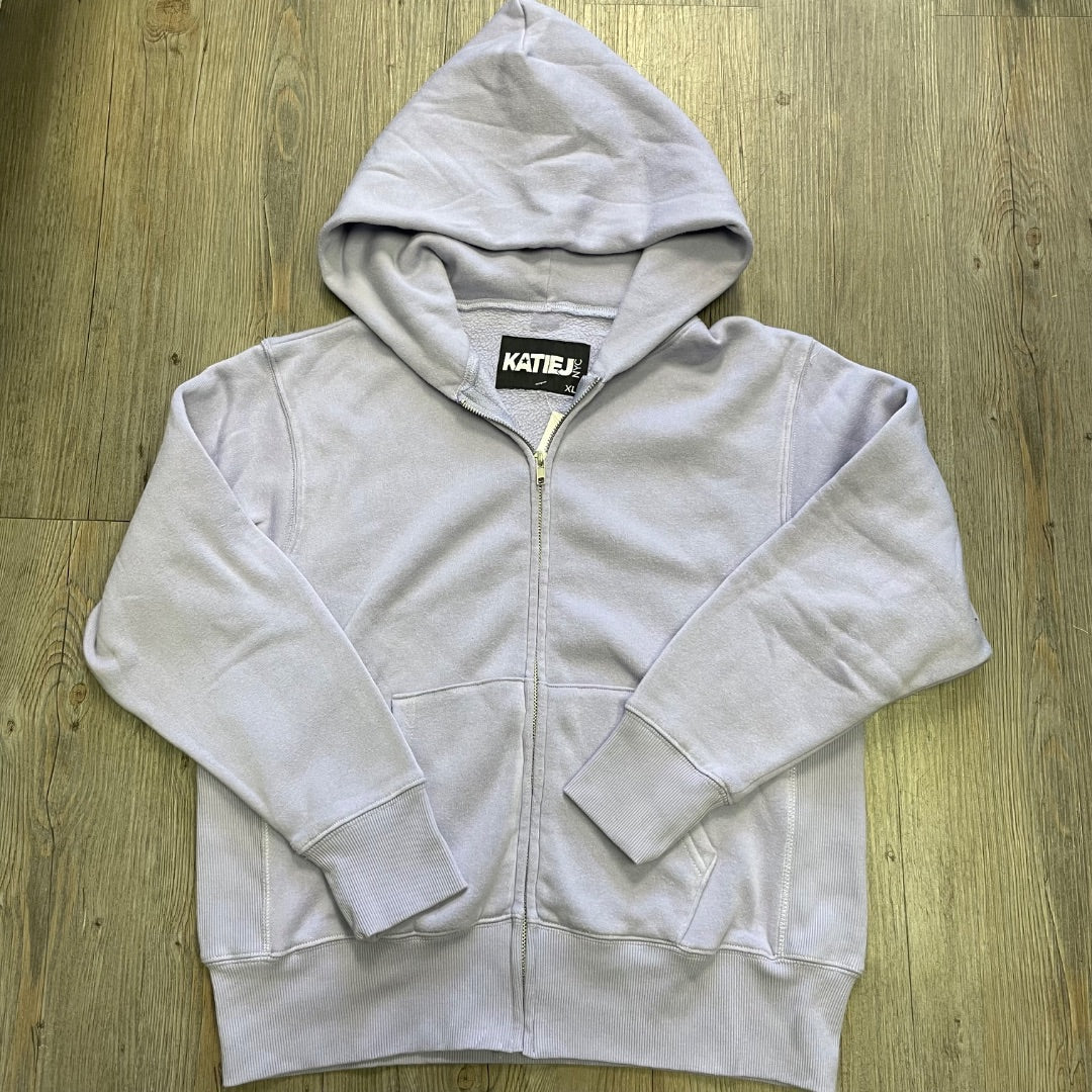 Lavender KATIEJNYC Zip Hoodie 12Y