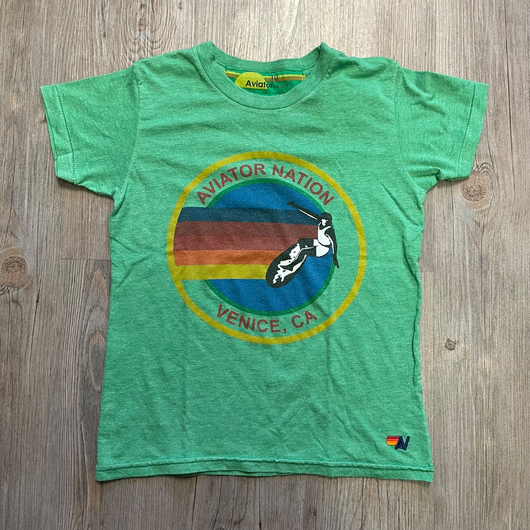 Kelly Green Aviator Nation T-Shirt, 10Y